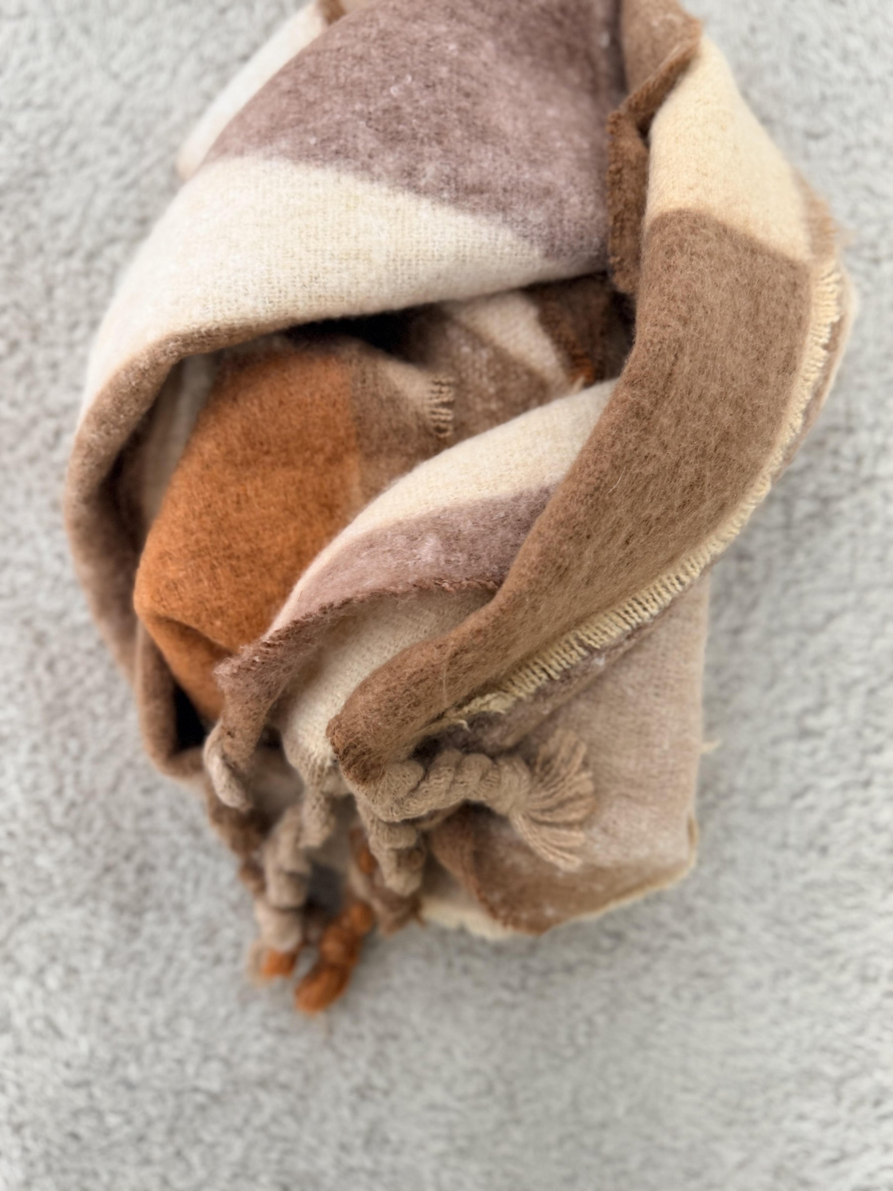 SUSY MIX - Sciarpa Warm Caramel YF5790/ CAMMELLO SUSY MIX 