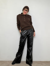 HAVE ONE - Maglia donna con collo a polo e dettaglio foulard MFP-P073/ MORO HAVE ONE 