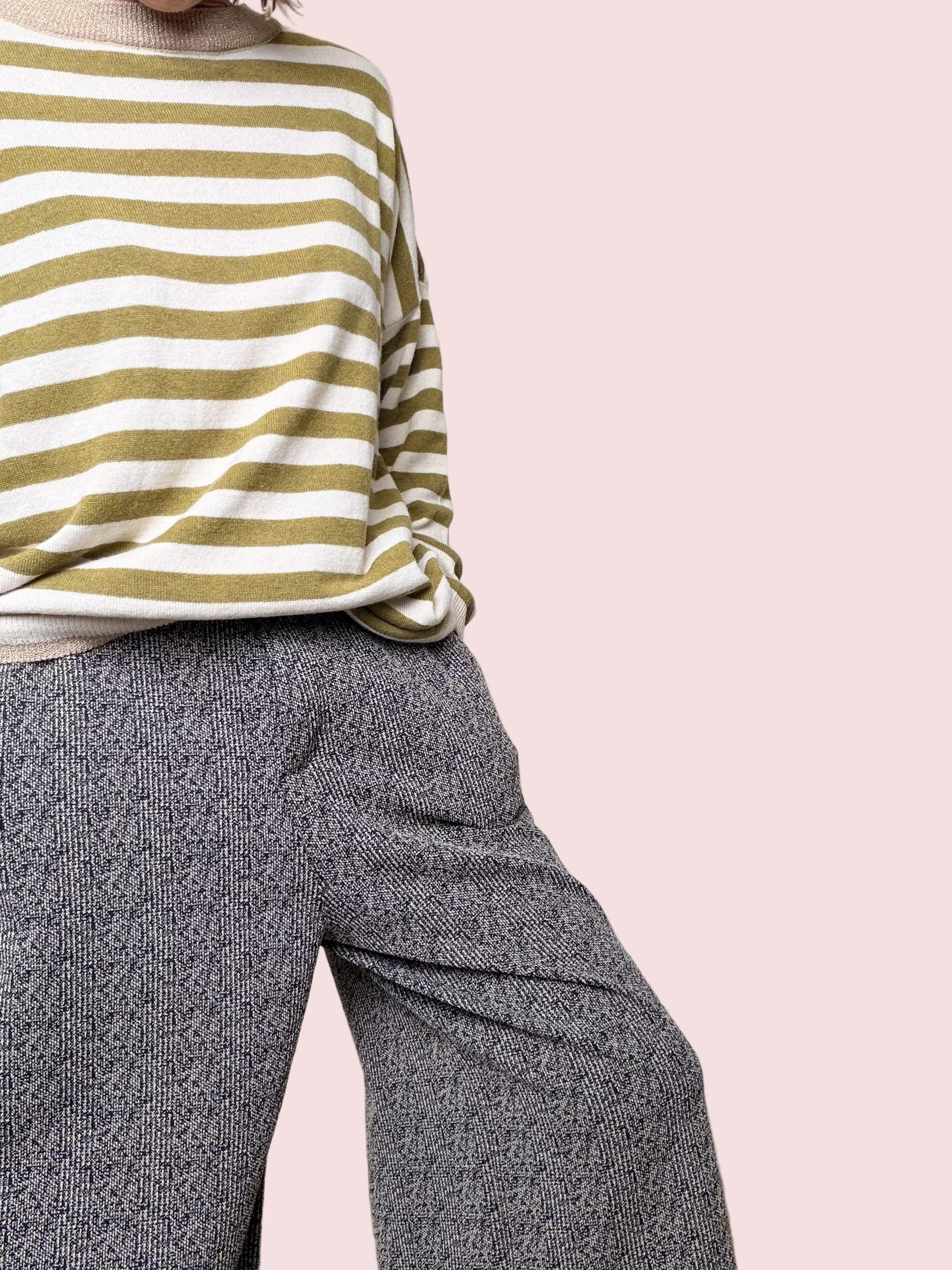 DEJA VU - Pantalone Cocoon Morbido A25RU209/ GRIGIO DEJA VU 