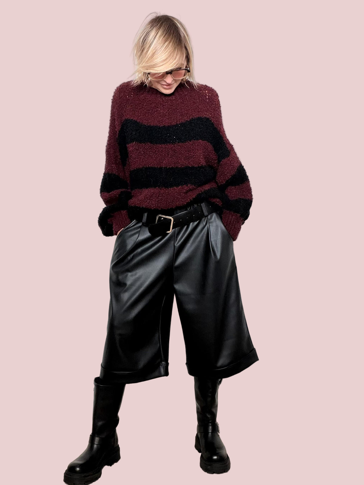 FEMALE - BERMUDA IN ECOPELLE  GRINTA MORBIDA E STILE URBANO 39058SYP/ NERO FEMALE 