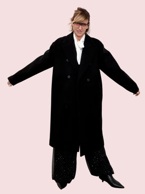 DEJA VU - Cappotto Chic Senza Sforzo A25SG607/ NERO DEJA VU 