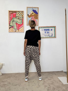 FEMALE - Pantaloni leopardati con cavallo basso  stile grintoso e comfort assoluto A0053/ ANIMALIER FEMALE 