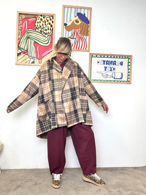 FEMALE - Giacca oversize a quadri  stile casual e super comfy NERO 33917YJP-1/ CHECK NERO FEMALE 