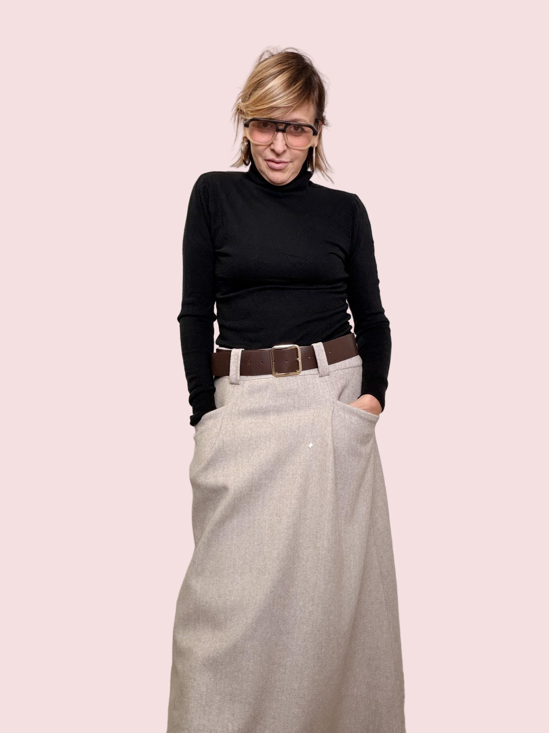 FEMALE - FEMALE - Maglia Dolcevita  NERA 5010/ NERO FEMALE 