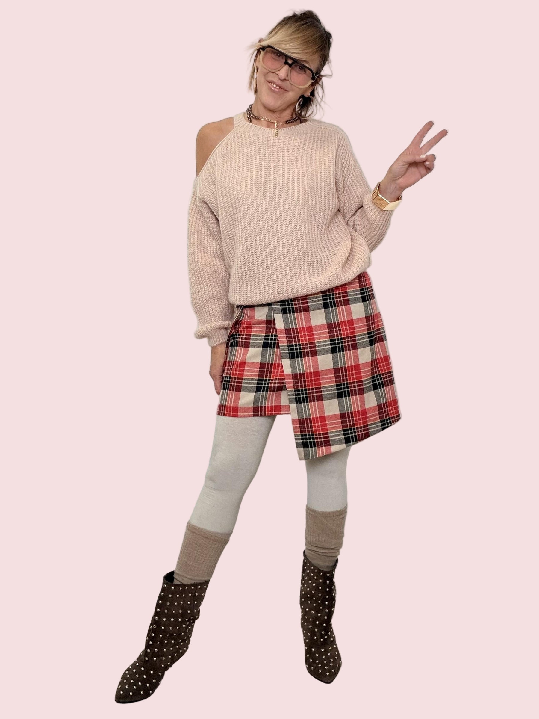 PHILIA LOFT - MINIGONNA SCOTTISH CHIC V01A0913/ QUADRI PHILIA LOFT 