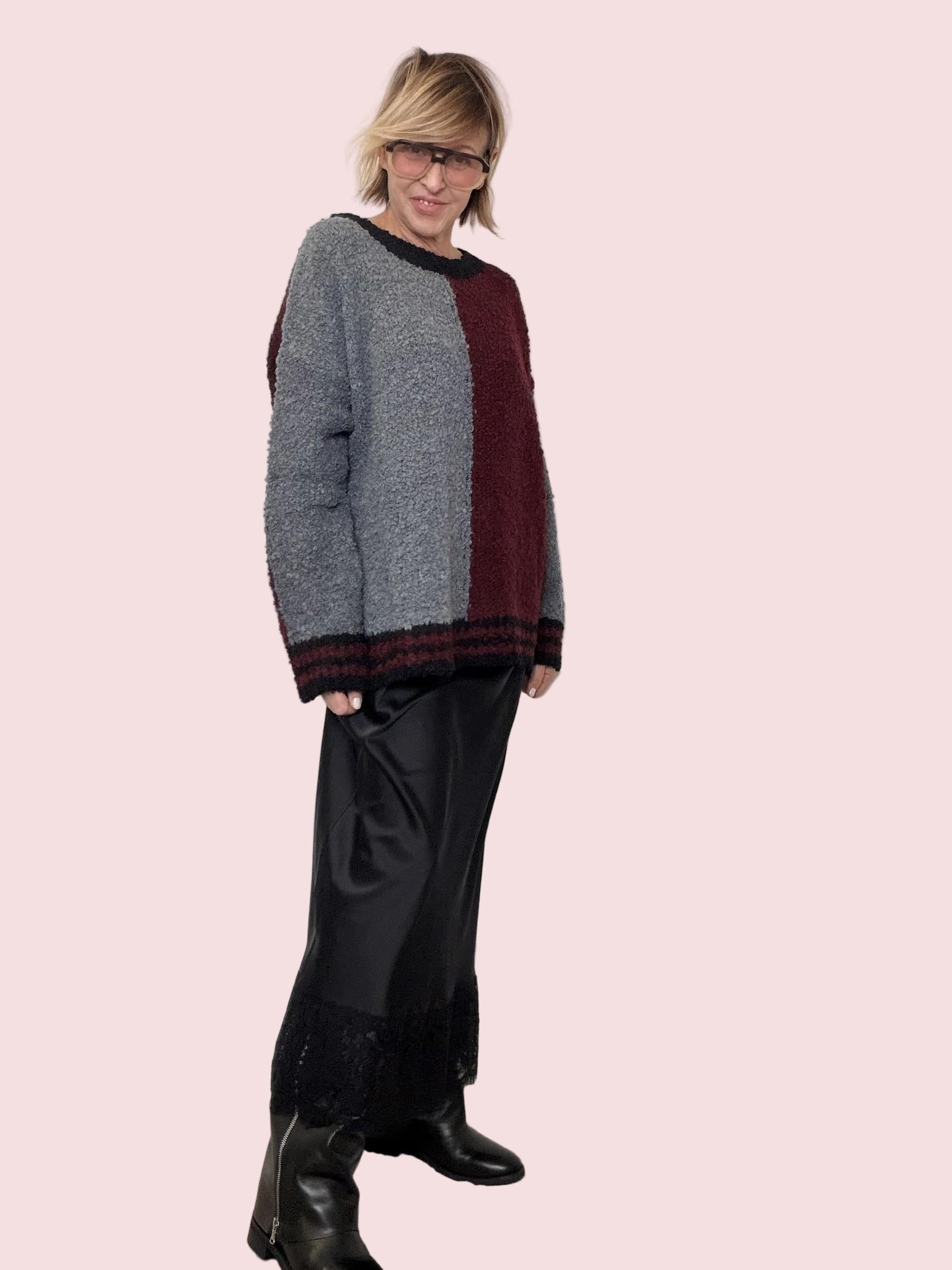 SUSY STAR - Maglia Patch Cozy STWB102/ NERO SUSY STAR 