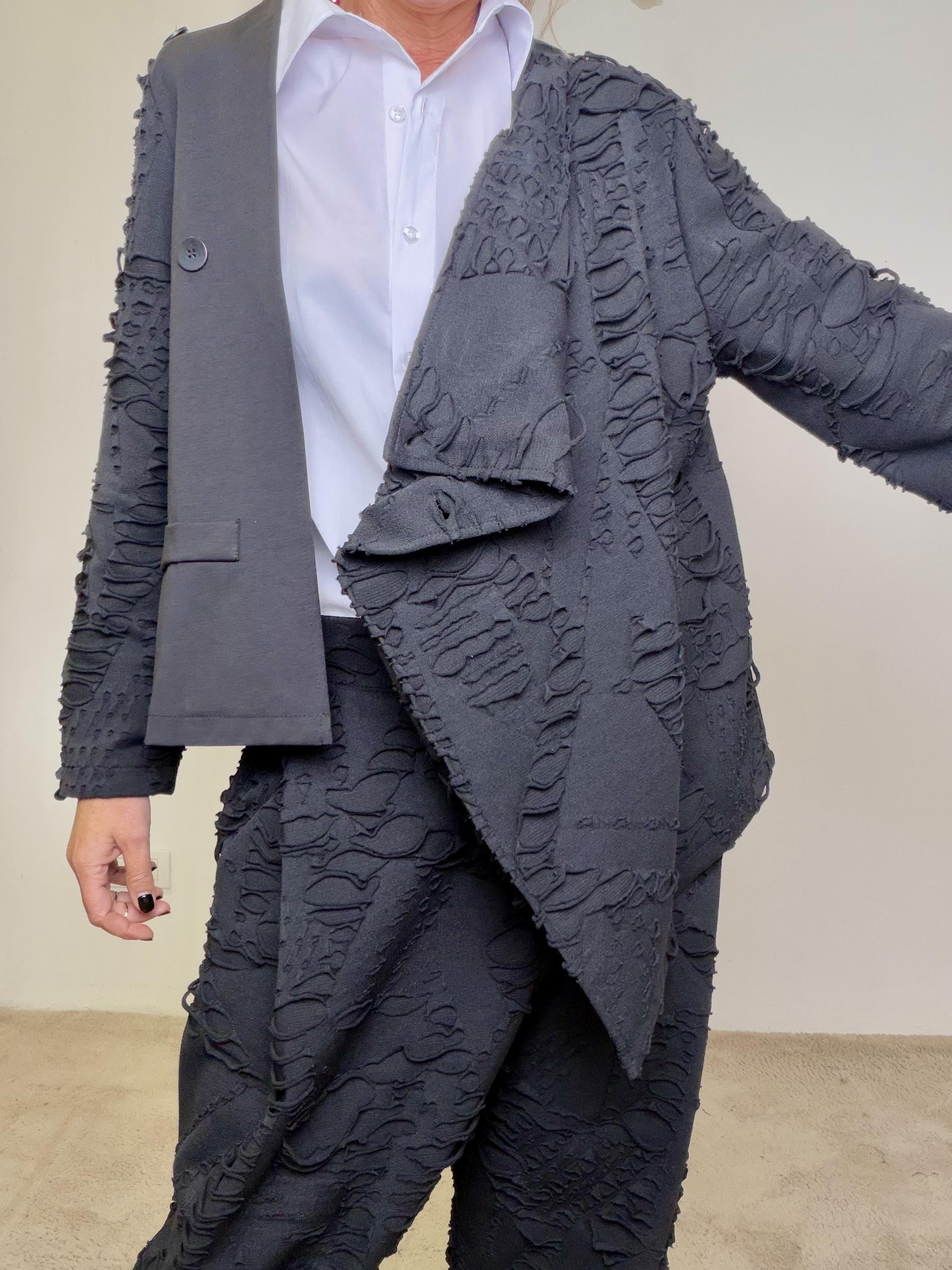 FEMALE - Giacca Texture 9004/ NERO FEMALE 