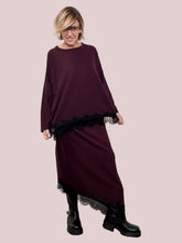 DEJA VU - MAGLIA SOFT CON PIZZO BORDEAUX A25FL405/ BORDEAUX DEJA VU 