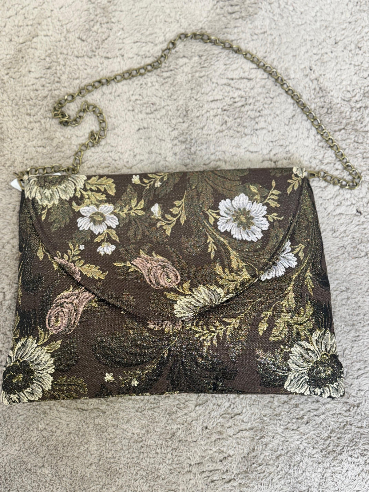 SUSY MIX- Borsa donna a tracolla in tessuto floreale  Piccola, elegante, indimenticabile MORO 524B25/ MORO SUSY MIX 