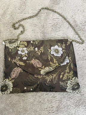 SUSY MIX- Borsa donna a tracolla in tessuto floreale  Piccola, elegante, indimenticabile MORO 524B25/ MORO SUSY MIX 