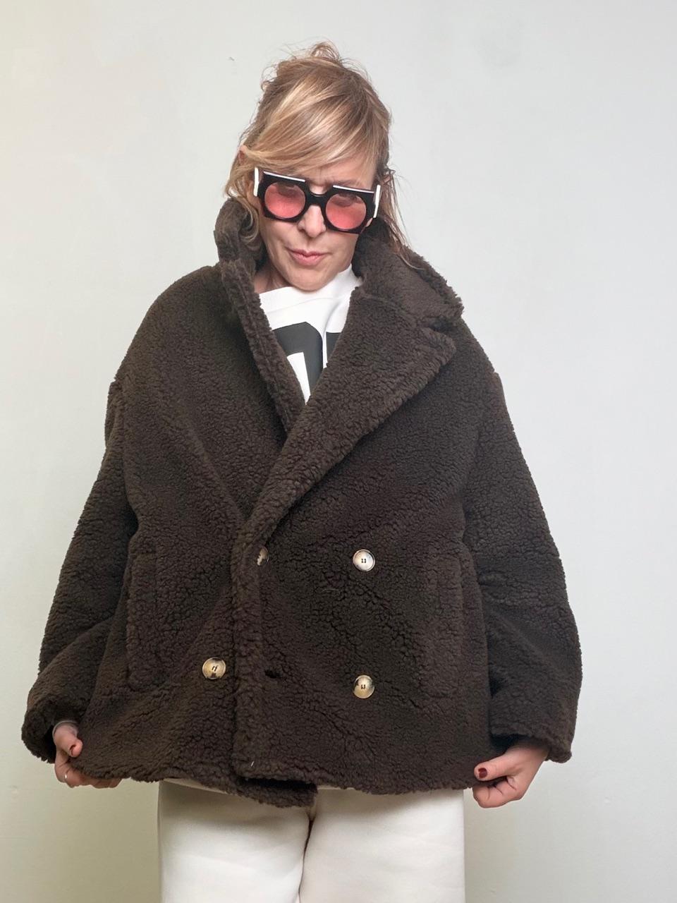 Teddy jacket morbidosa e super coccola M38F1610/ MORO SOUVENIR 