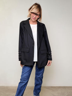 DEJA VU - GIACCA SPARKLE SLEEVES A25DL619/ NERO DEJA VU 