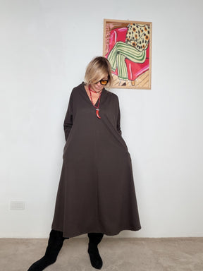 FEMALE - ABITO FLUIDA 33235ZB/ MORO FEMALE 