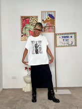 SUSY STAR - T-shirt oversize donna con stampa grafica  look casual e creativo BIANCA STM260/ BIANCA SUSY STAR 