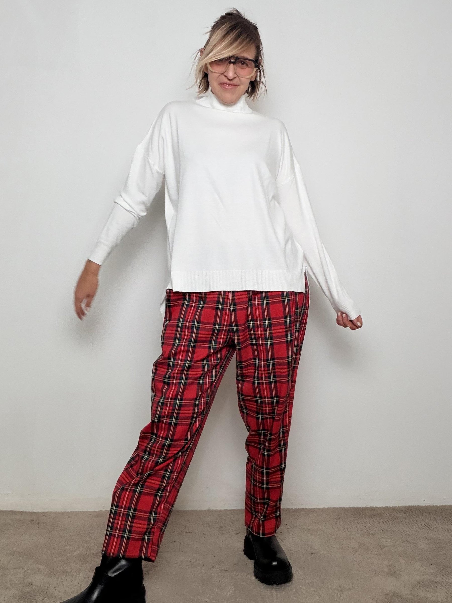 DEJA VU - MAGLIA COLLO IN PIEDI BIANCA A25IL406/ PANNA DEJA VU 