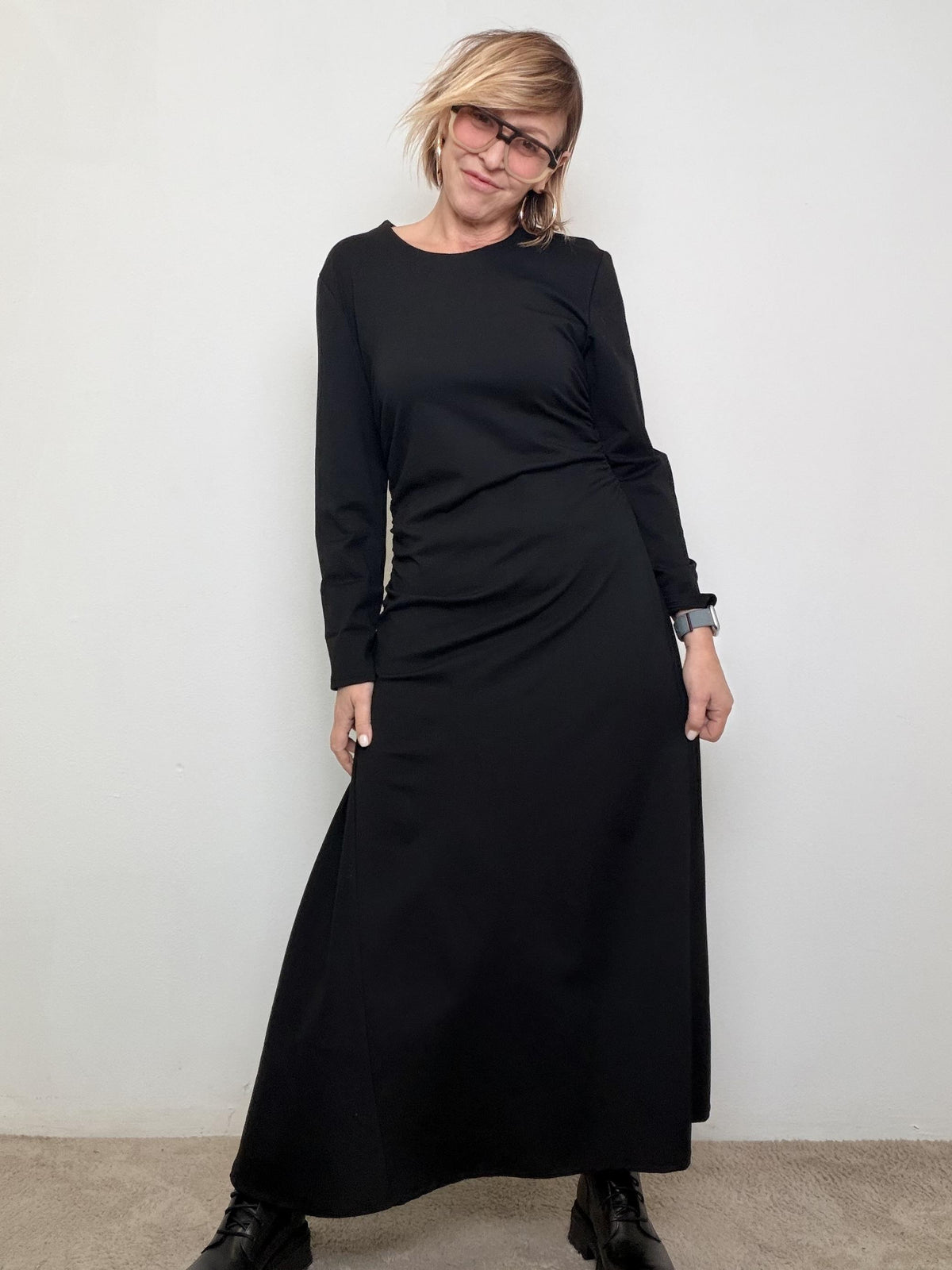 FEMALE - ABITO LUNGO NERO 39261LMB+H/ NERO FEMALE 