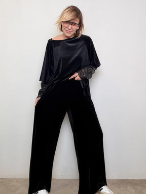 SUSY STAR PANTALONE IN VELLUTO STSS241065/ NERO SUSY STAR 