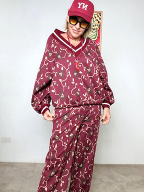 FEMALE - FELPA BLOOM A6835-S66/ FANTASIA VINO FEMALE 