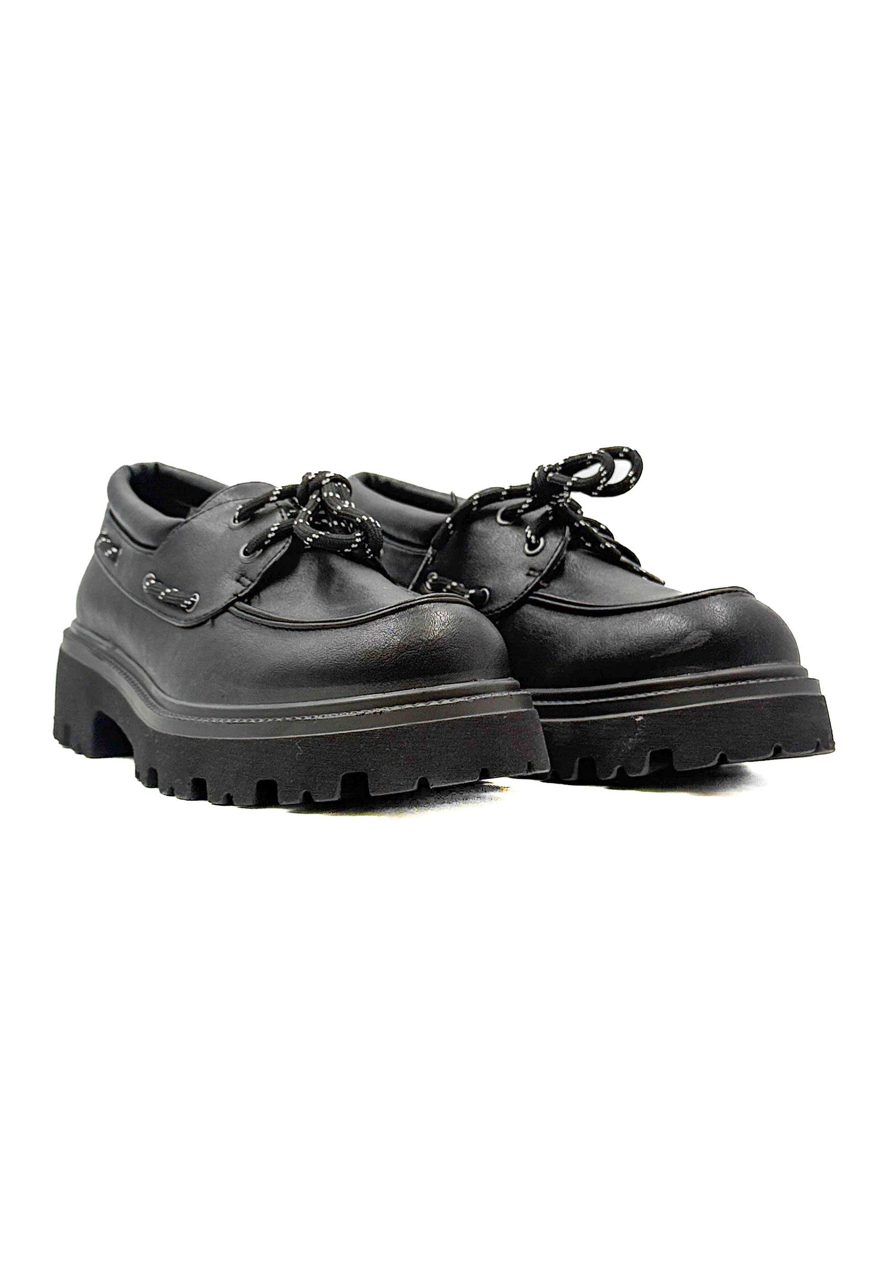 Scarpe barca chunky con suola carrarmato Female MP70027-3/ NERO FEMALE 