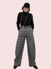 FEMALE - Pantalone Check Wide LD3723/ NERO FEMALE 