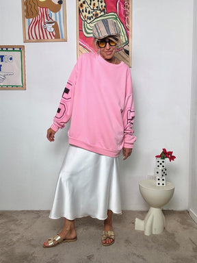 FEMALE - Felpa Oversize NYC College Mood  Comoda, Cool, Inarrestabile ROSA R51093/ ROSA FEMALE 