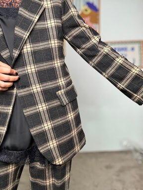 FEMALE - Giacca a quadri dal taglio maschile chic A25FL607/ SCOZZESE DEJA VU 