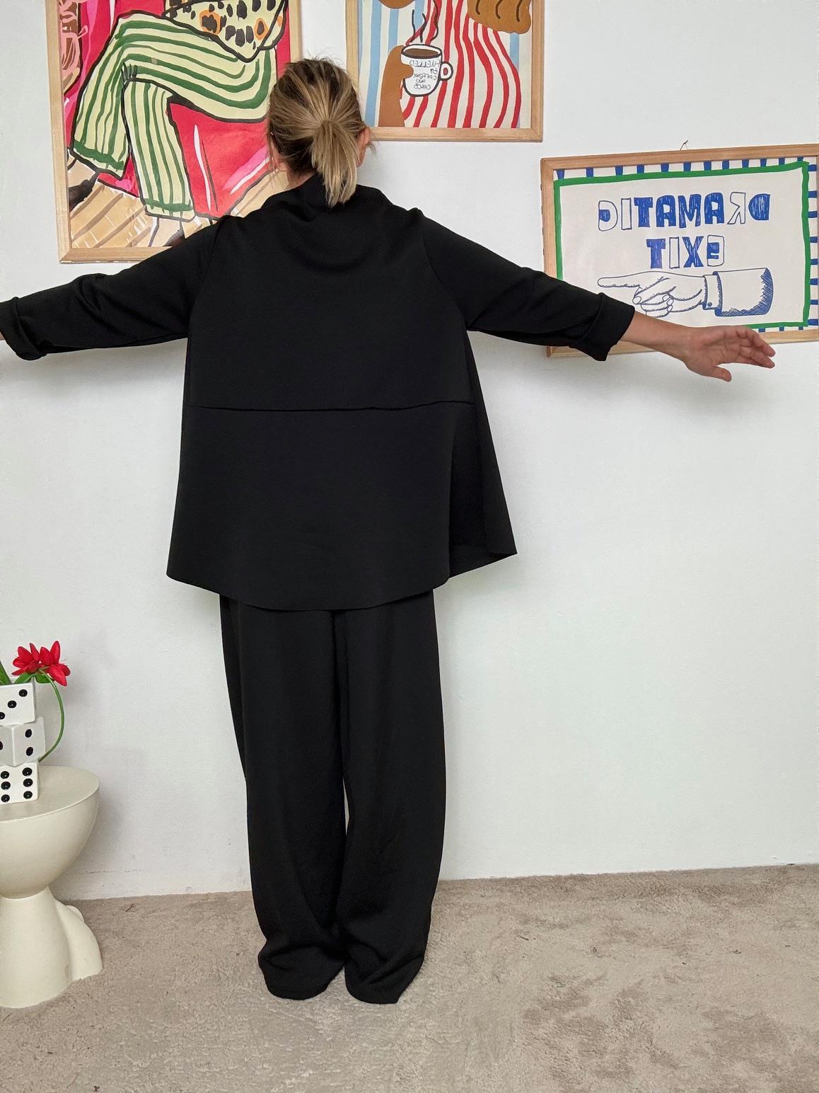 FEMALE - Maglia Asimmetrica punto milano  nero 33298KQC/ NERO FEMALE 