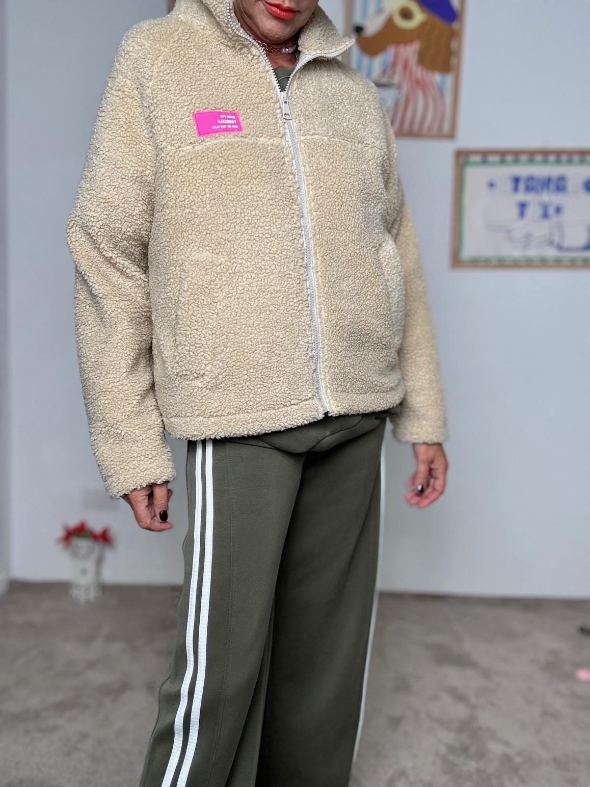 FEMALE - Teddy Zip Up Cozy Chic BEIGE 23916/ BEIGE FEMALE 