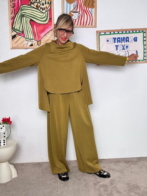 FEMALE - Maglia Asimmetrica punto milano  OLIO 33298KQC/ OLIO FEMALE 