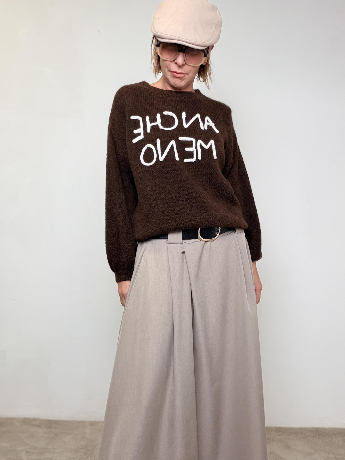 MAGLIA ANCHE MENO  Ironia & Morbidezza A3019/ MORO/PANNA FEMALE 