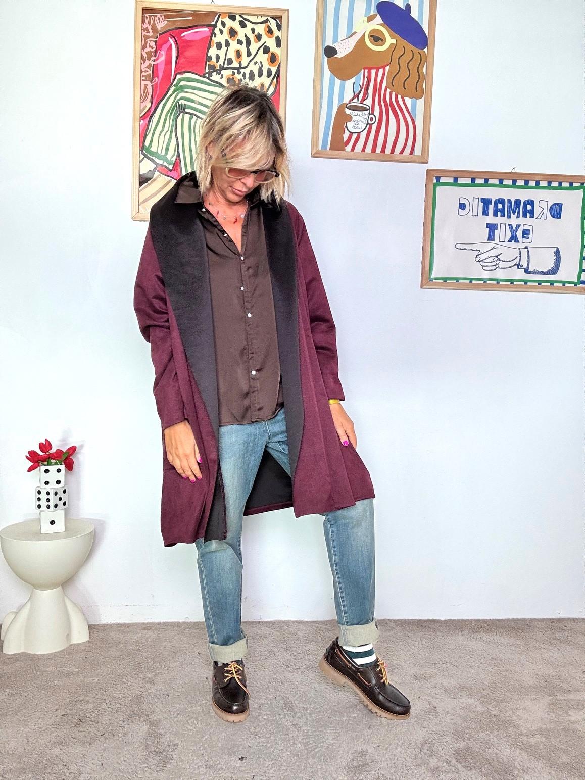 FEMALE - FEMALE - Giacca lunga vino  Morbida, versatile e dallo stile casual chic 33195KQJP/ VINO FEMALE 