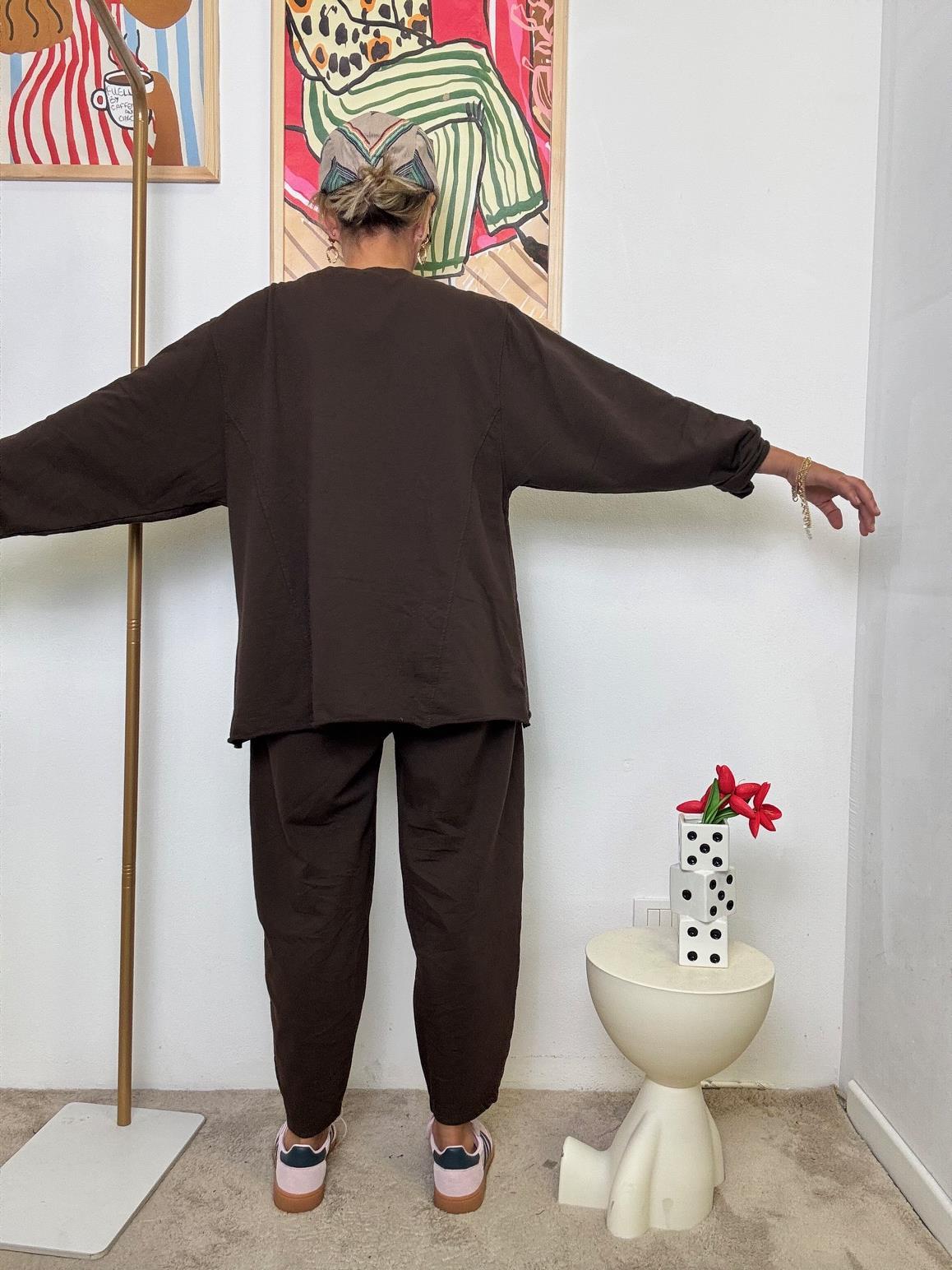 SUSY STAR - Completo Relax in felpa  Chic, Comodo e Pronto allUso! MORO ST50147/ MORO SUSY STAR 