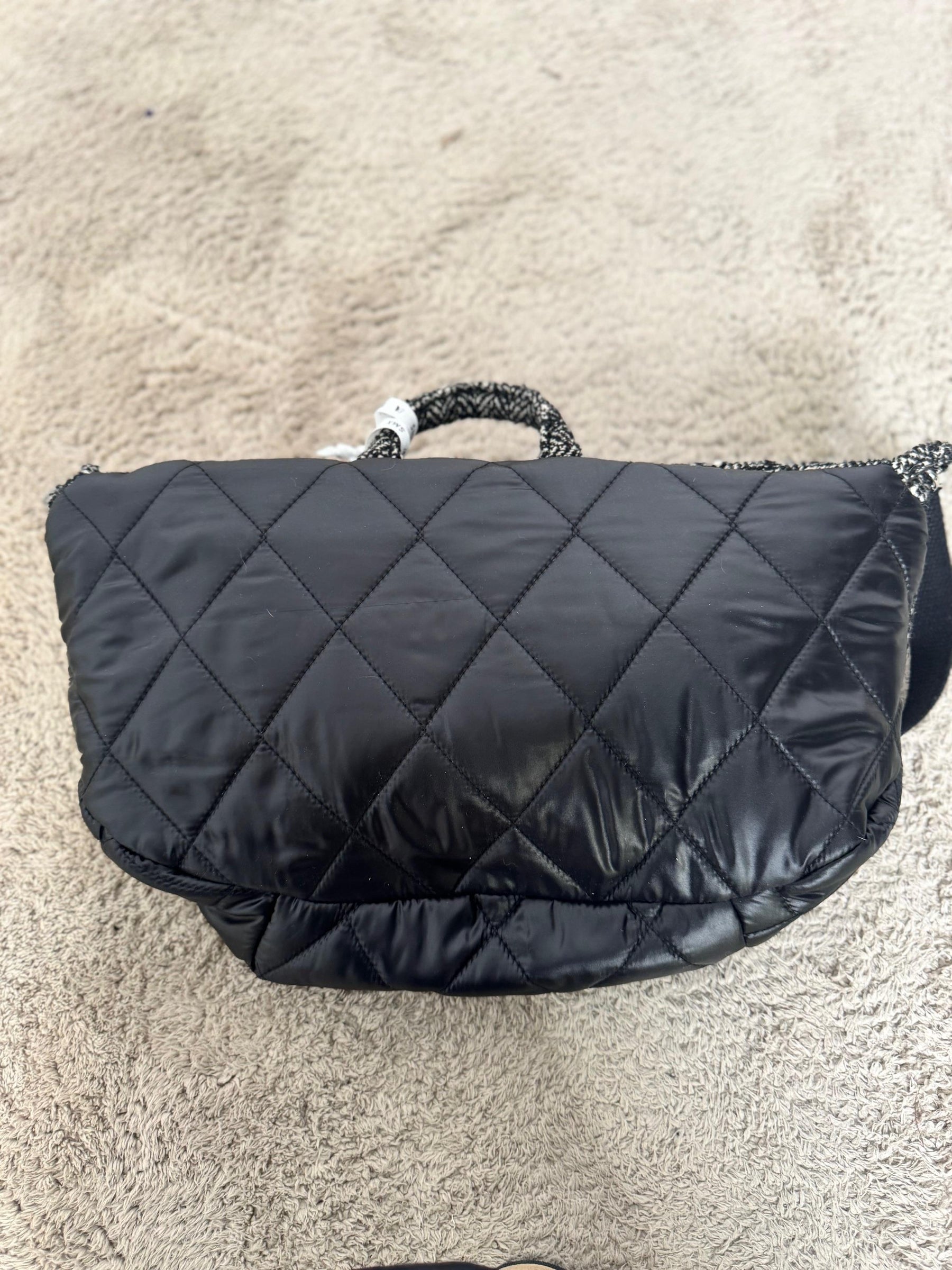 SUSY MIX - Marsupio trapuntato tweed & ecopelle NERO 540B/ NERO SUSY MIX 