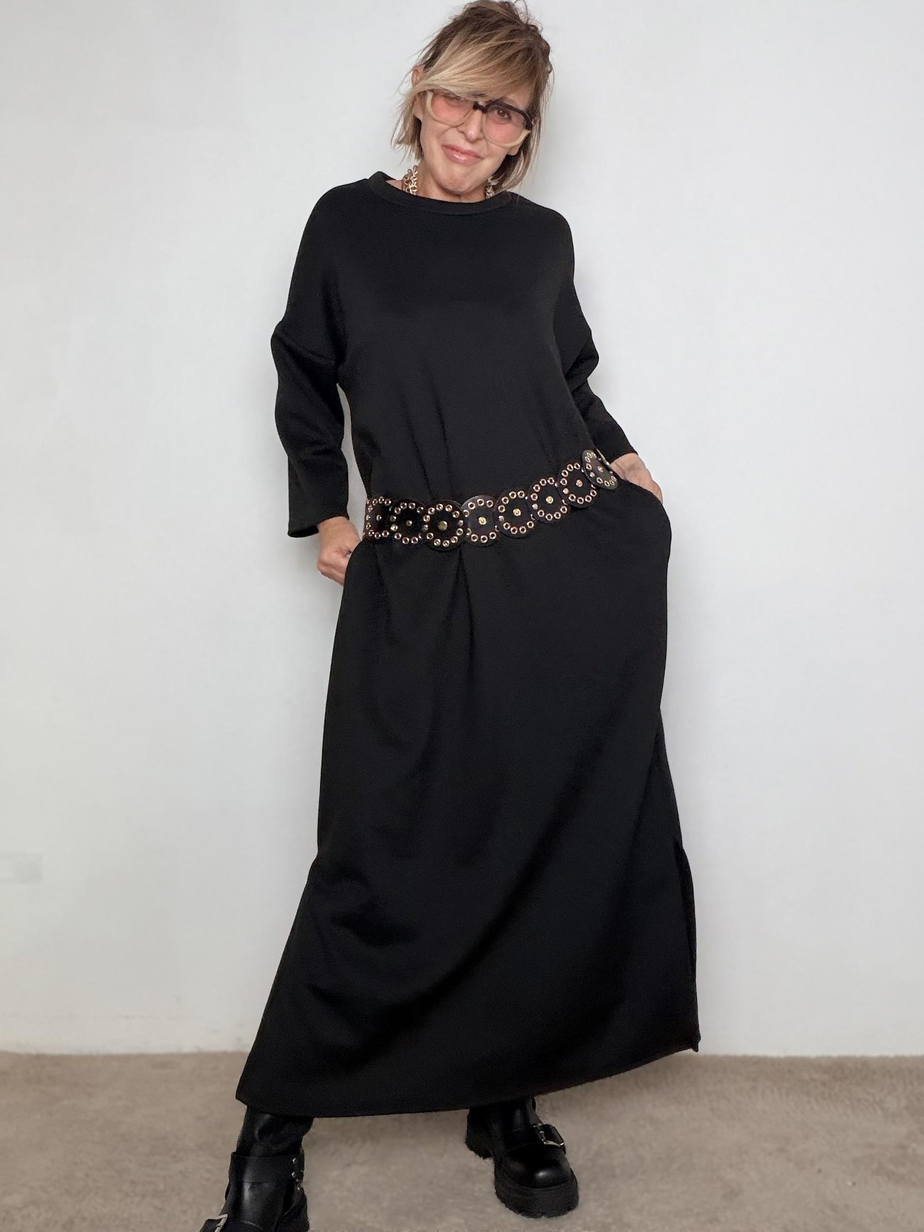 FEMALE - Abito Urban Chic 38522-1KQCLM+P/ NERO FEMALE 