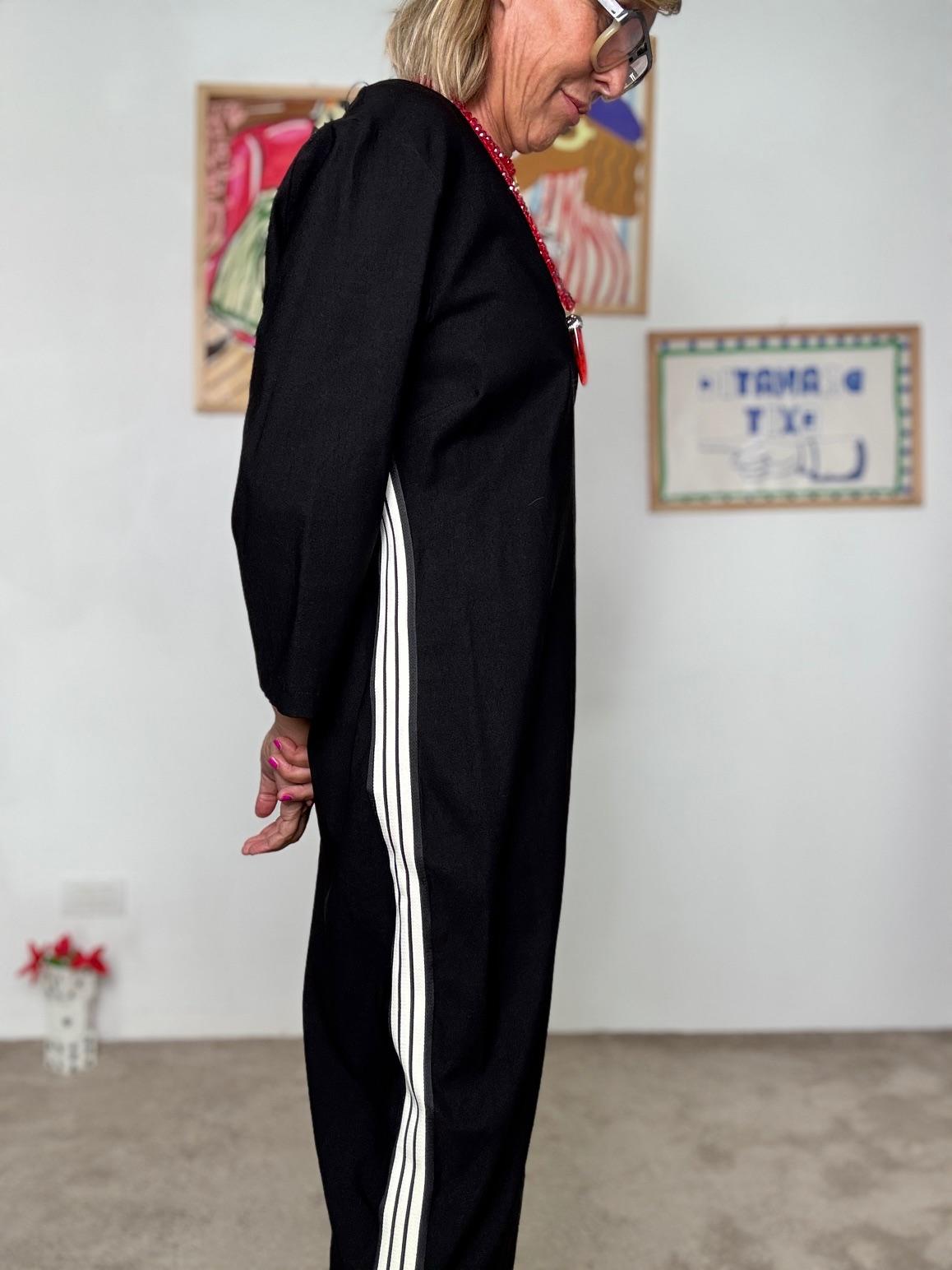 DEJA VU - Abito lungo donna in bengalina  comodo ed elegante NERO A25SG704/ NERO DEJA VU 