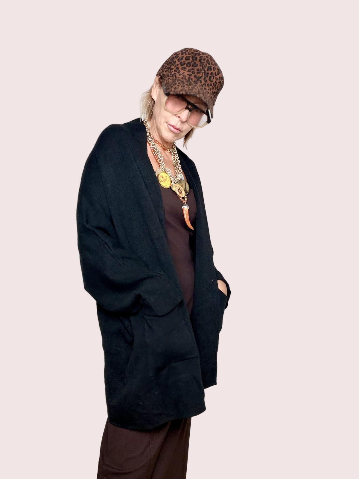 FEMALE - Cardigan Easy Mood ZM1358/ NERO FEMALE 