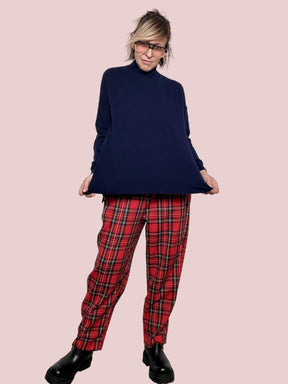 DEJA VU - MAGLIA COLLO IN PIEDI blu A25IL406/ BLU DEJA VU 