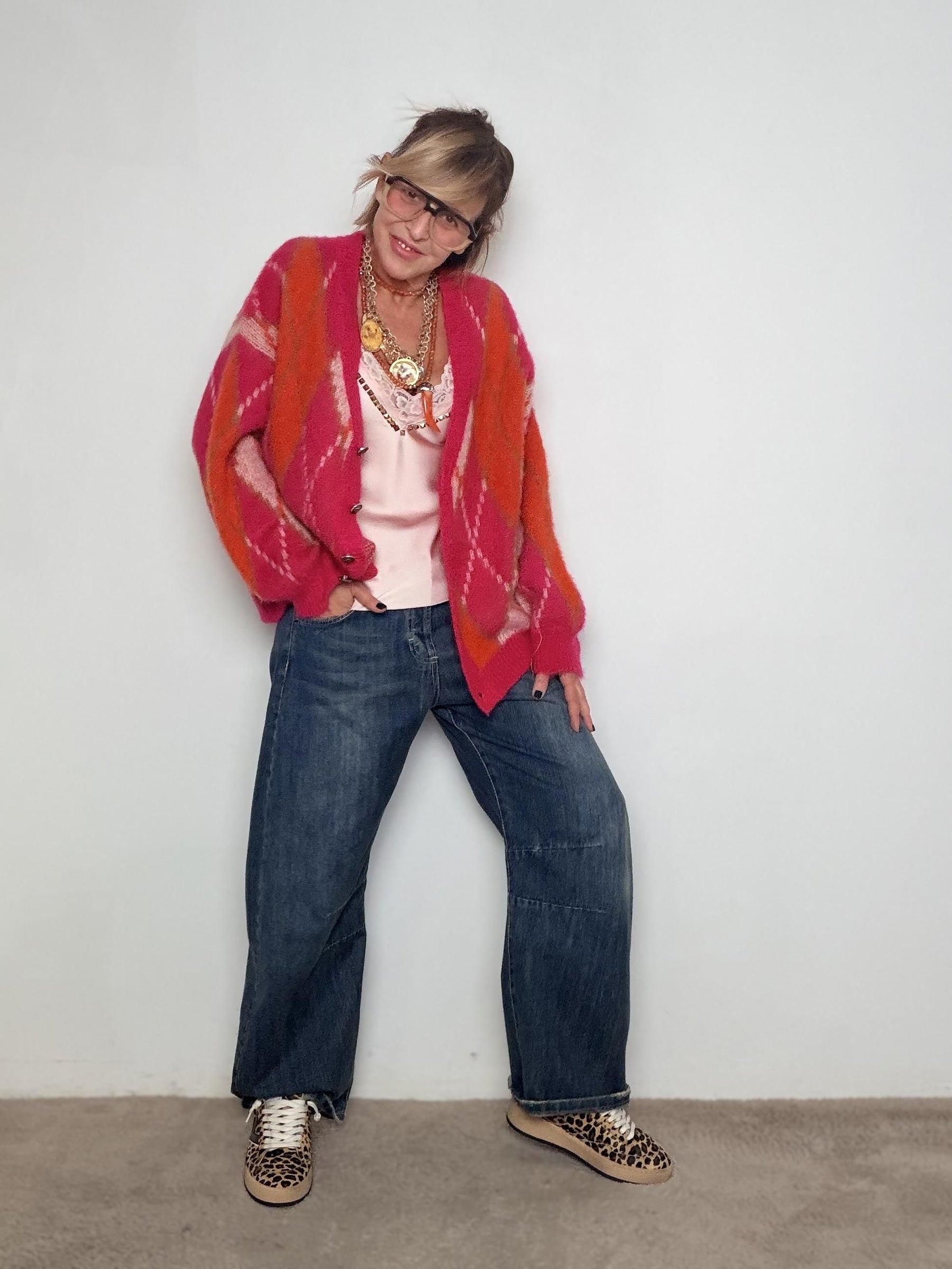 SOUVENIR - Cardigan Pop Mood S38B0499/ FUXIA SOUVENIR 