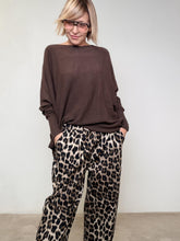 FEMALE - Pantalone leopardato oversize donna  stile casual e grintoso STP20948/ NERO SUSY STAR 