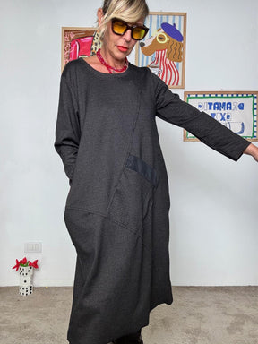 FEMALE - Abito Over con Tasca a Contrasto moro 36582SSXWTH/ MORO FEMALE 