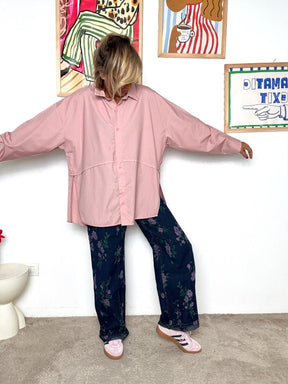 FEMALE - Camicia rosa oversize  stile casual chic e senza sforzo WM2178/ ROSA FEMALE 