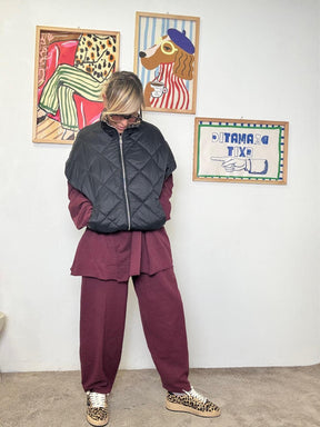 FEMALE - Piumino smanicato double face con interno animalier  pratico e super cool NERO HP9108DFGM/ NERO FEMALE 