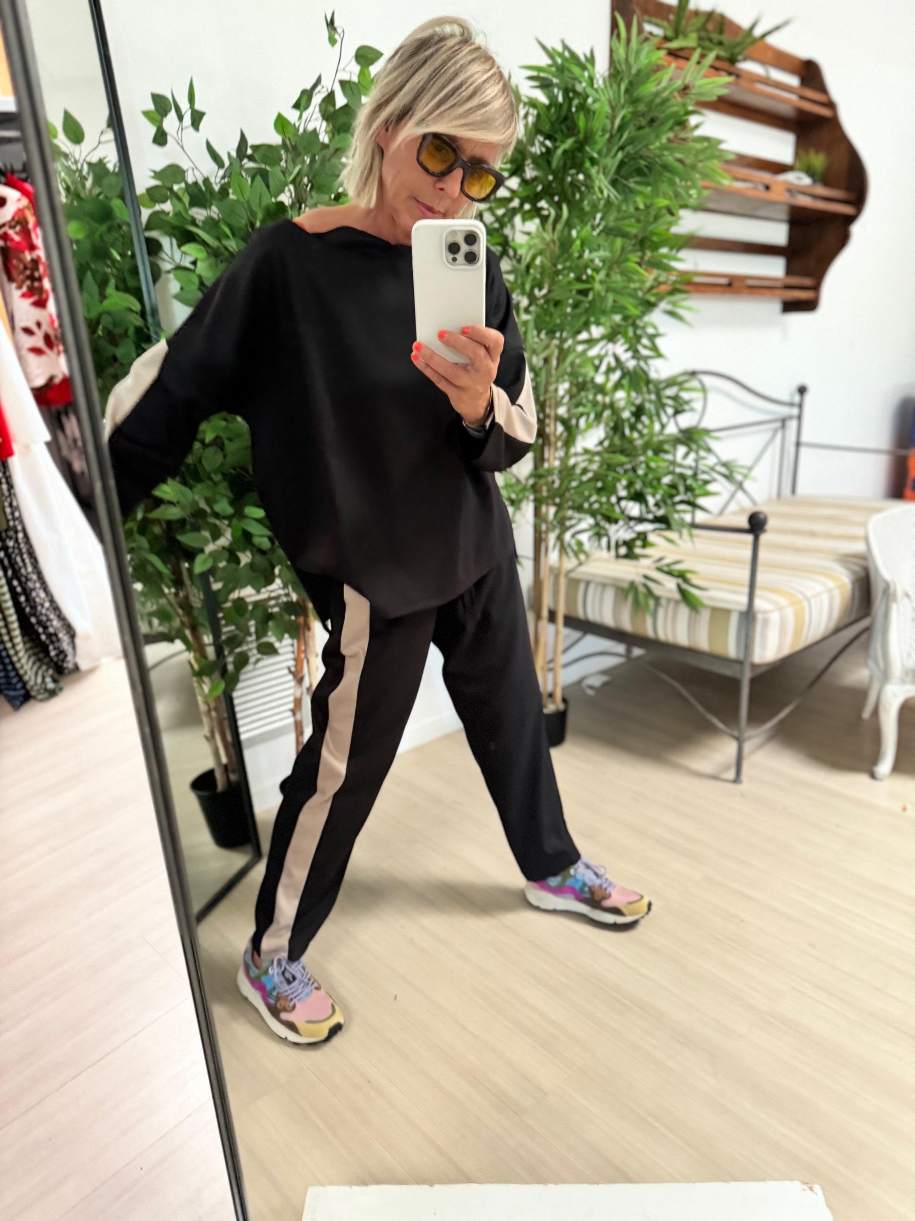 DEJA VU - PANTALONE STRETTO NERO LU210/ NERA DEJA VU 