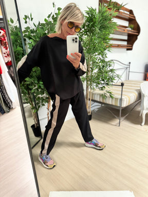 DEJA VU - PANTALONE STRETTO NERO LU210/ NERA DEJA VU 