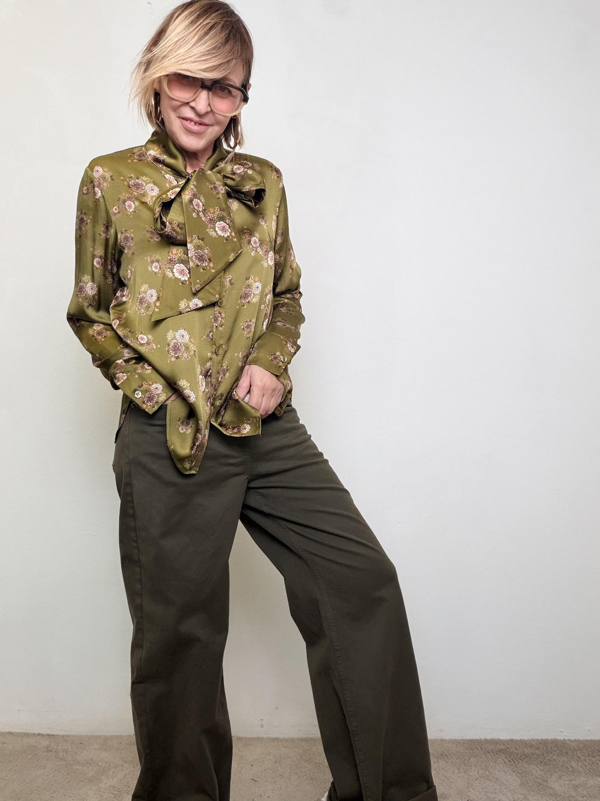 SOUVENIR - Pantalone morbido a gamba larga M38F1162/ VERDE MILITARE SOUVENIR 