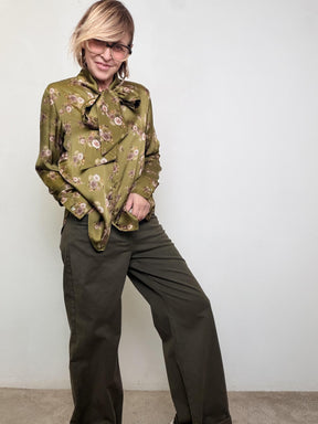 SOUVENIR - Pantalone morbido a gamba larga M38F1162/ VERDE MILITARE SOUVENIR 