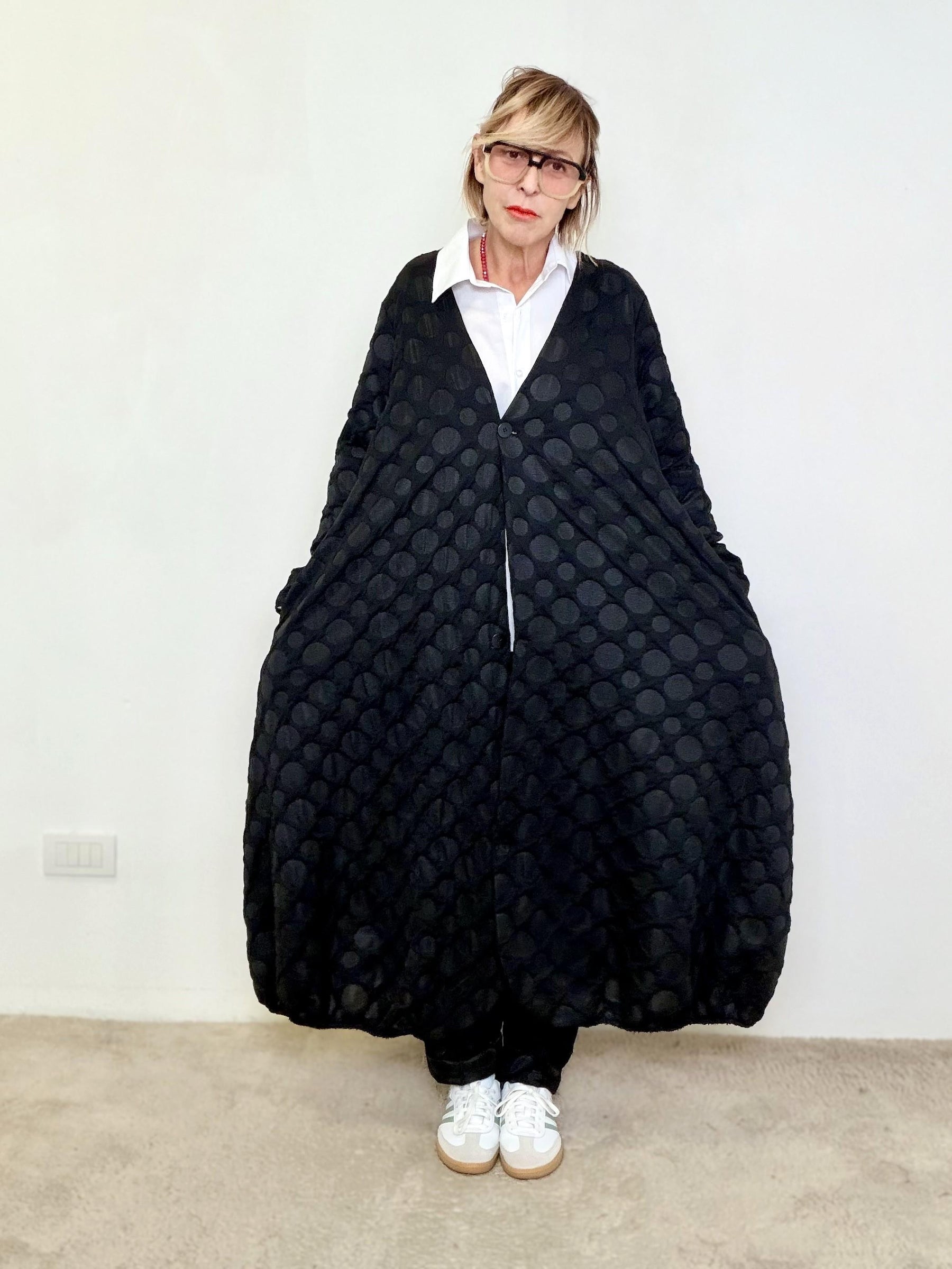 FEMALE - Cappotto leggero Bubble 9258/ NERO FEMALE 