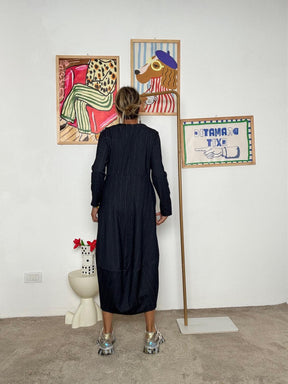 FEMALE - Abito Ovetto in Tessuto Gessato  Casual Chic con un Tocco Originale 36190ZZNZ/ GESSATO FEMALE 