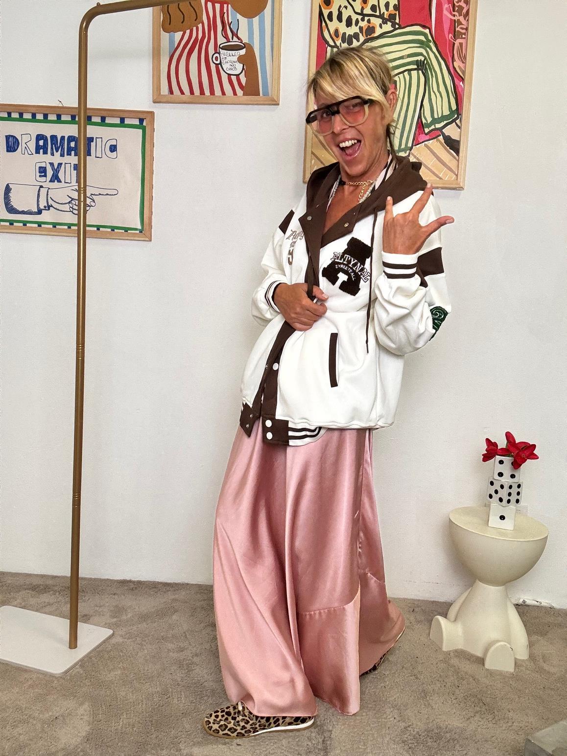 FEMALE - Giacca felpa college style  sporty chic con personalità da vendere bianco ZG52139/ BIANCA FEMALE 