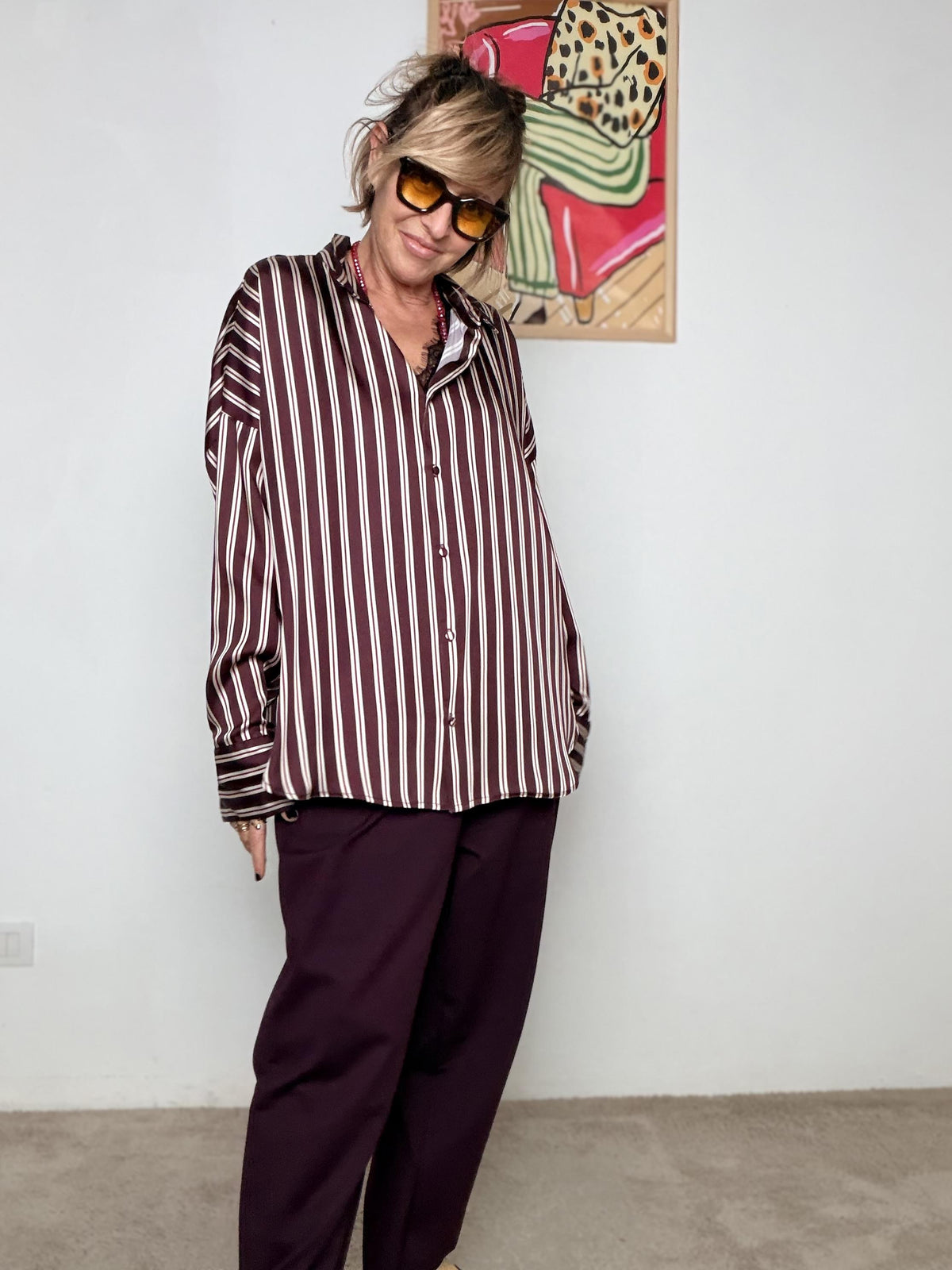 FEMALE - CAMICIA STRIPE CHIC STCA1238S36/ VINO SUSY STAR 